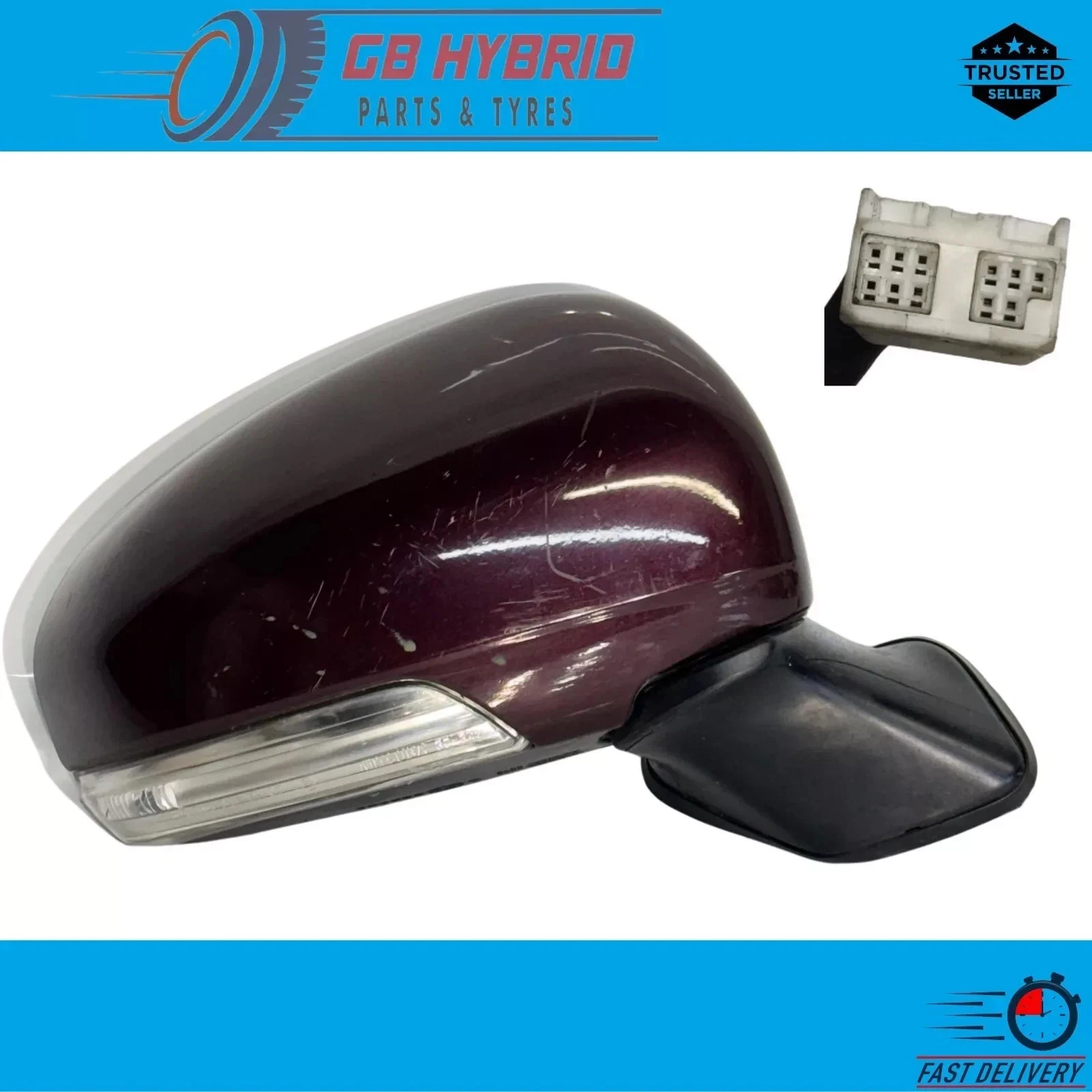 Genuine Toyota Prius 2012- 2015 Driver Side Mirror Purple (UK MODEL)
