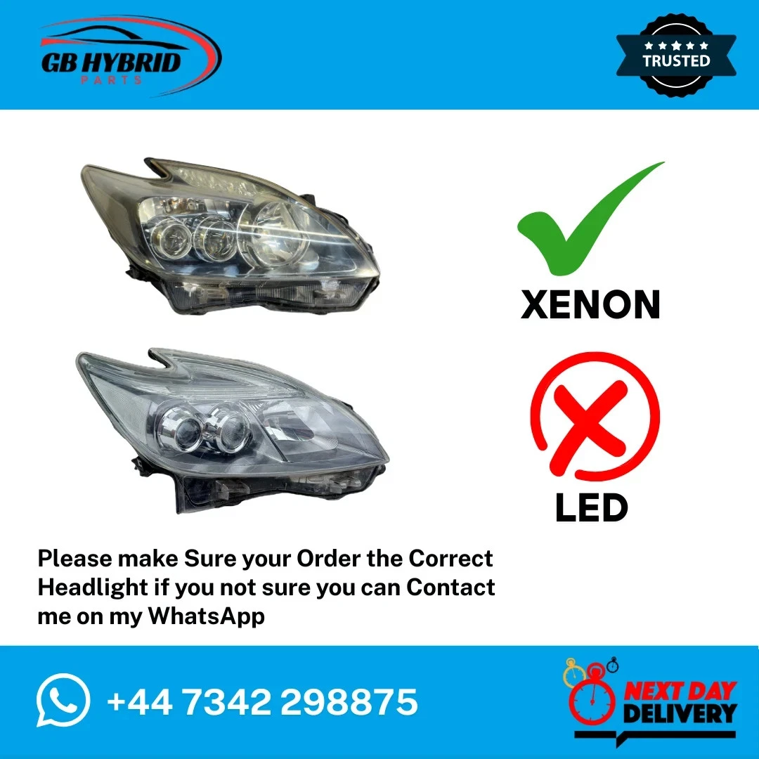 Genuine Toyota Prius 2009-2015 Passenger Side Headlight Xenon 3 Bulb - Image 2