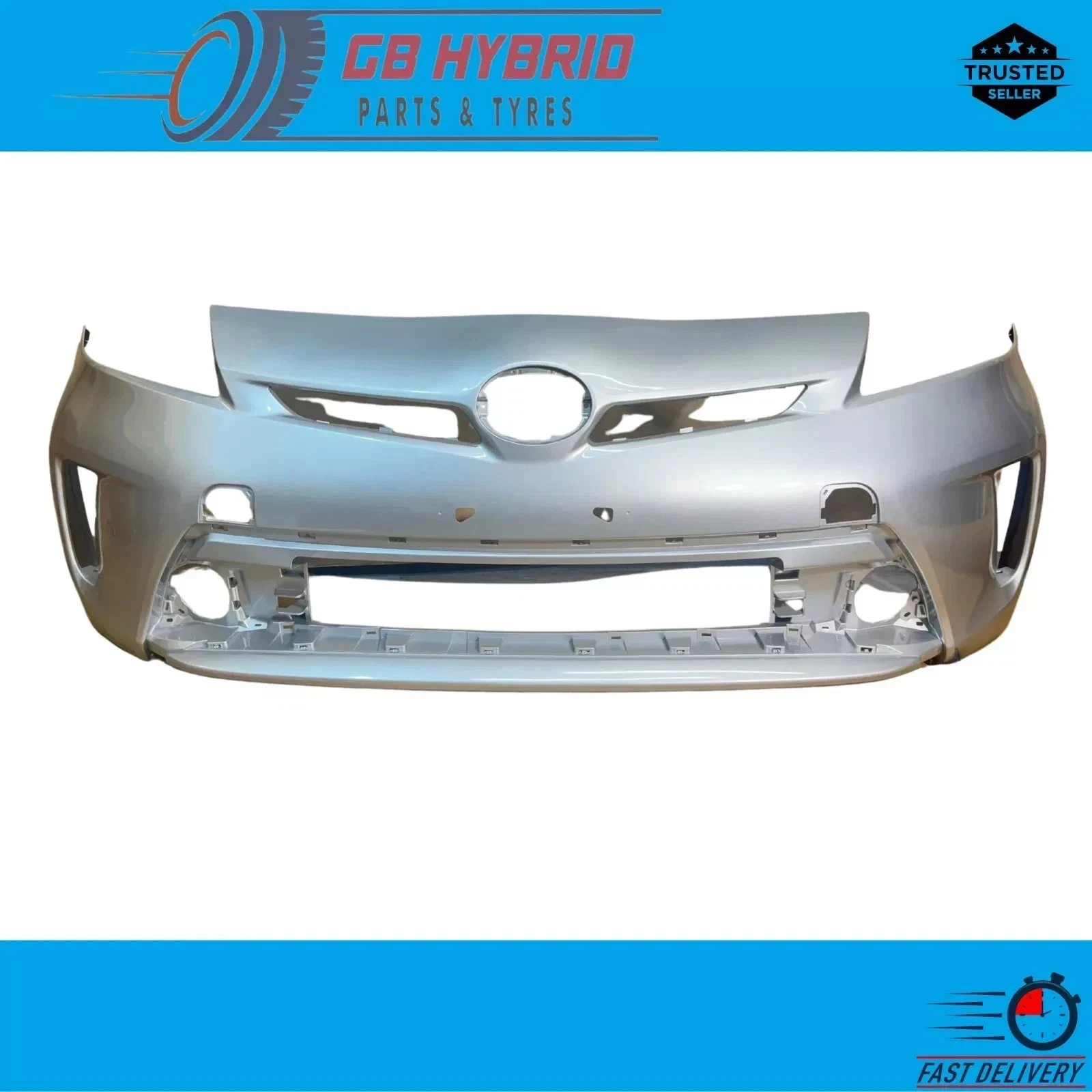 New Toyota Prius 1.8L Hybrid MK3 2012~2015 Front Bumper Silver (Paint 1F7 )