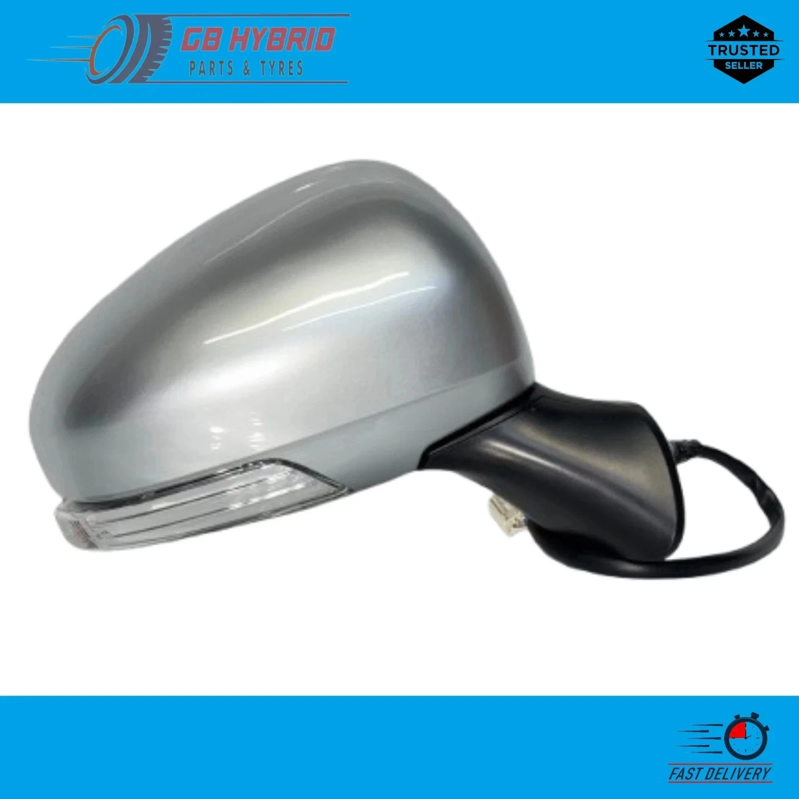 New Toyota Prius Plus 2011-2022 Driver Side Mirror Silver (UK Model)
