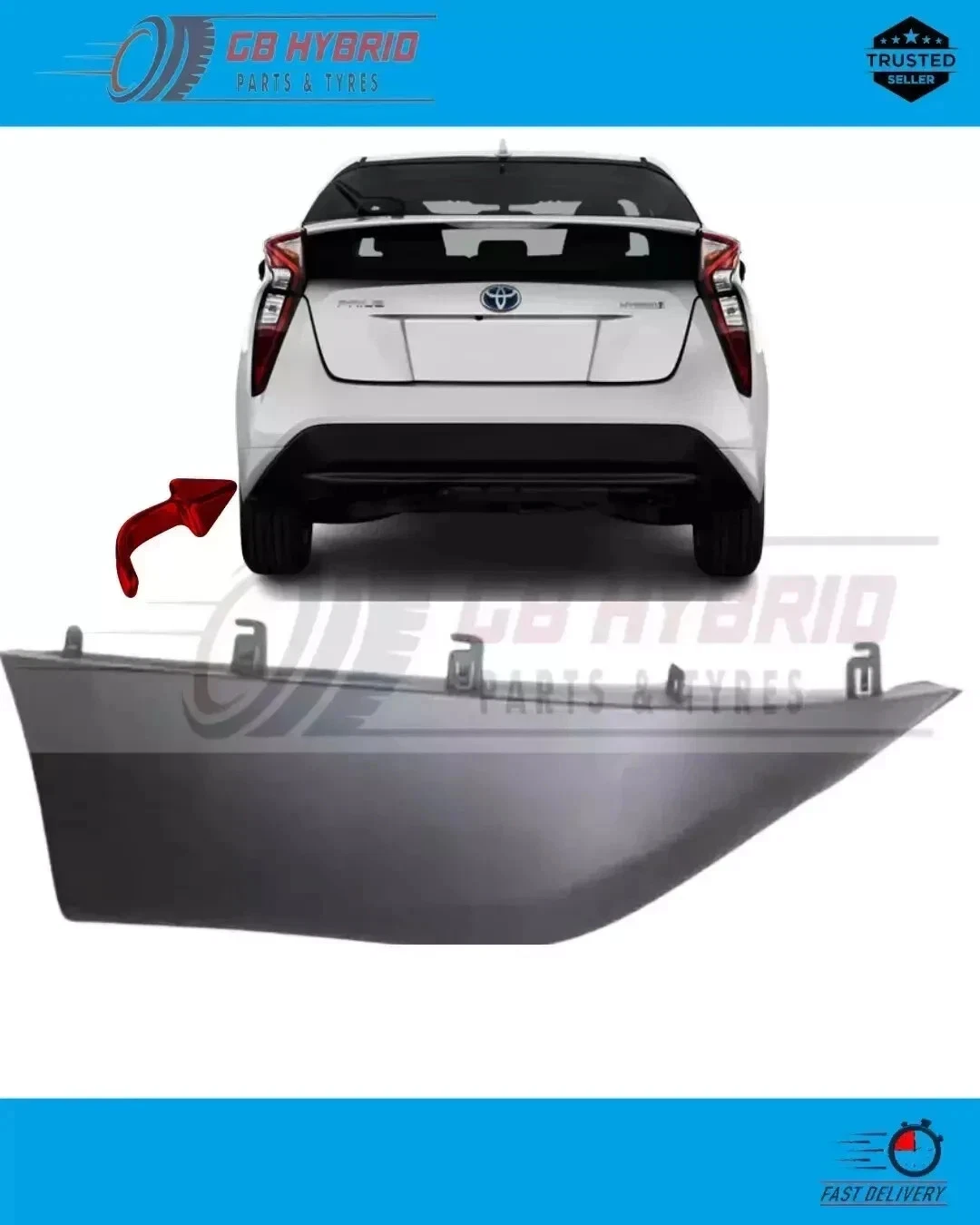 Toyota Prius 2016 - 2018 Rear Bumper Extension Passenger Side