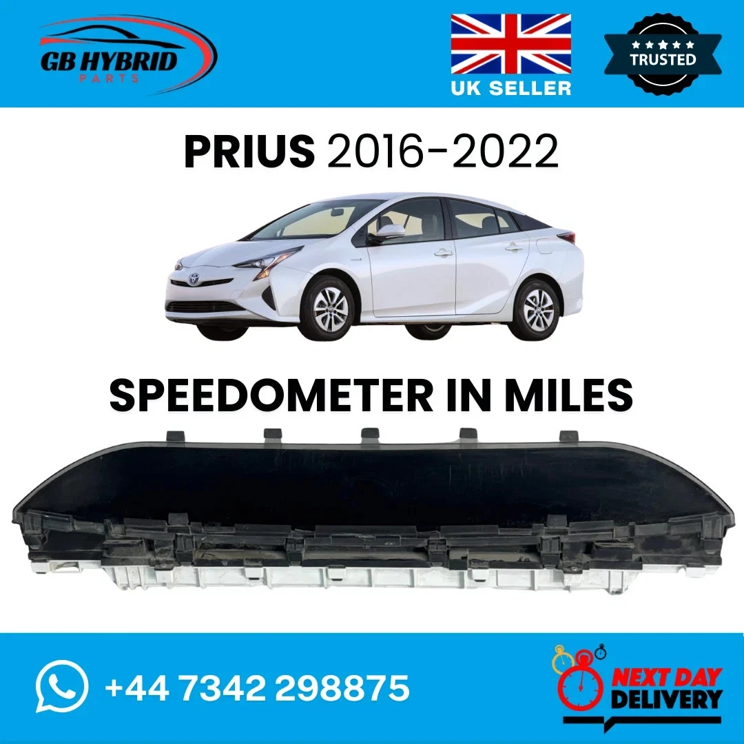 Toyota Prius 2016-2022 Speedometer Cluster in Miles With Mileage Programming
