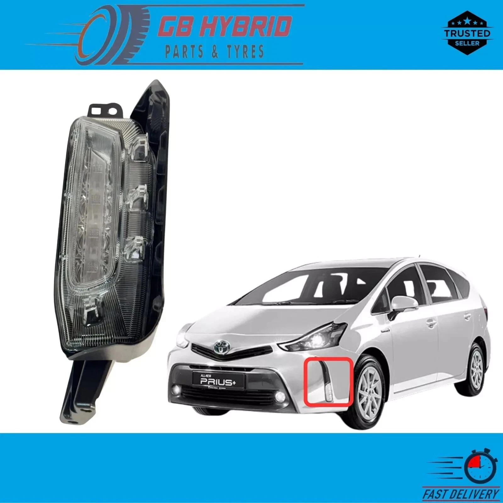 Toyota Prius Plus 2016-2022 Passenger Side Front Day Running Light