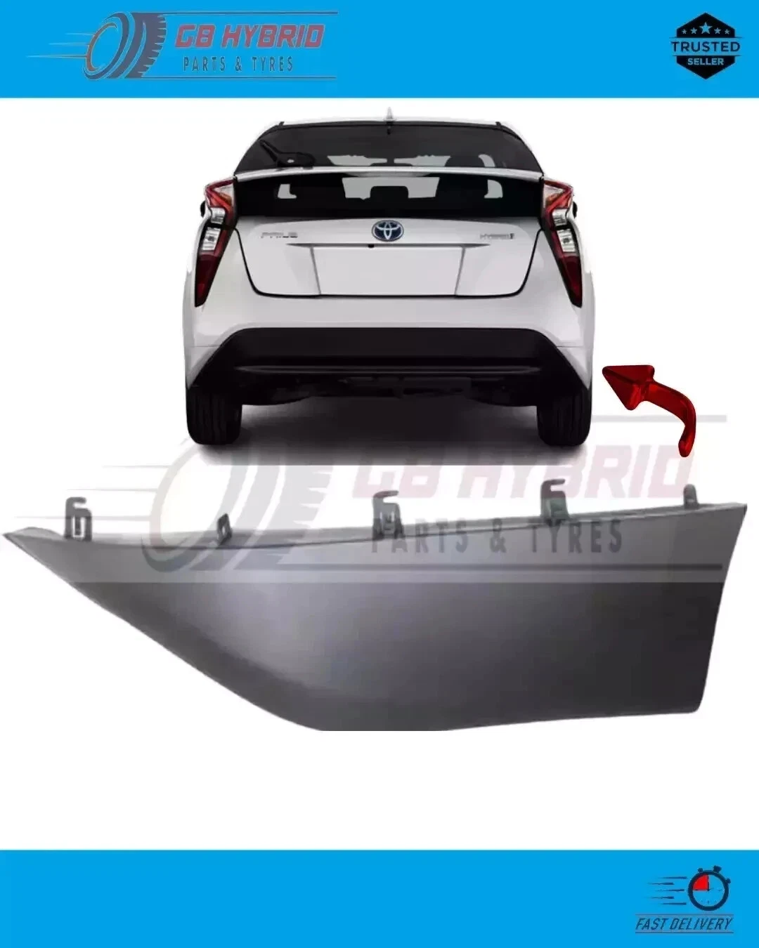 Toyota Prius 2016 - 2018 Rear Bumper Extension Driver Side