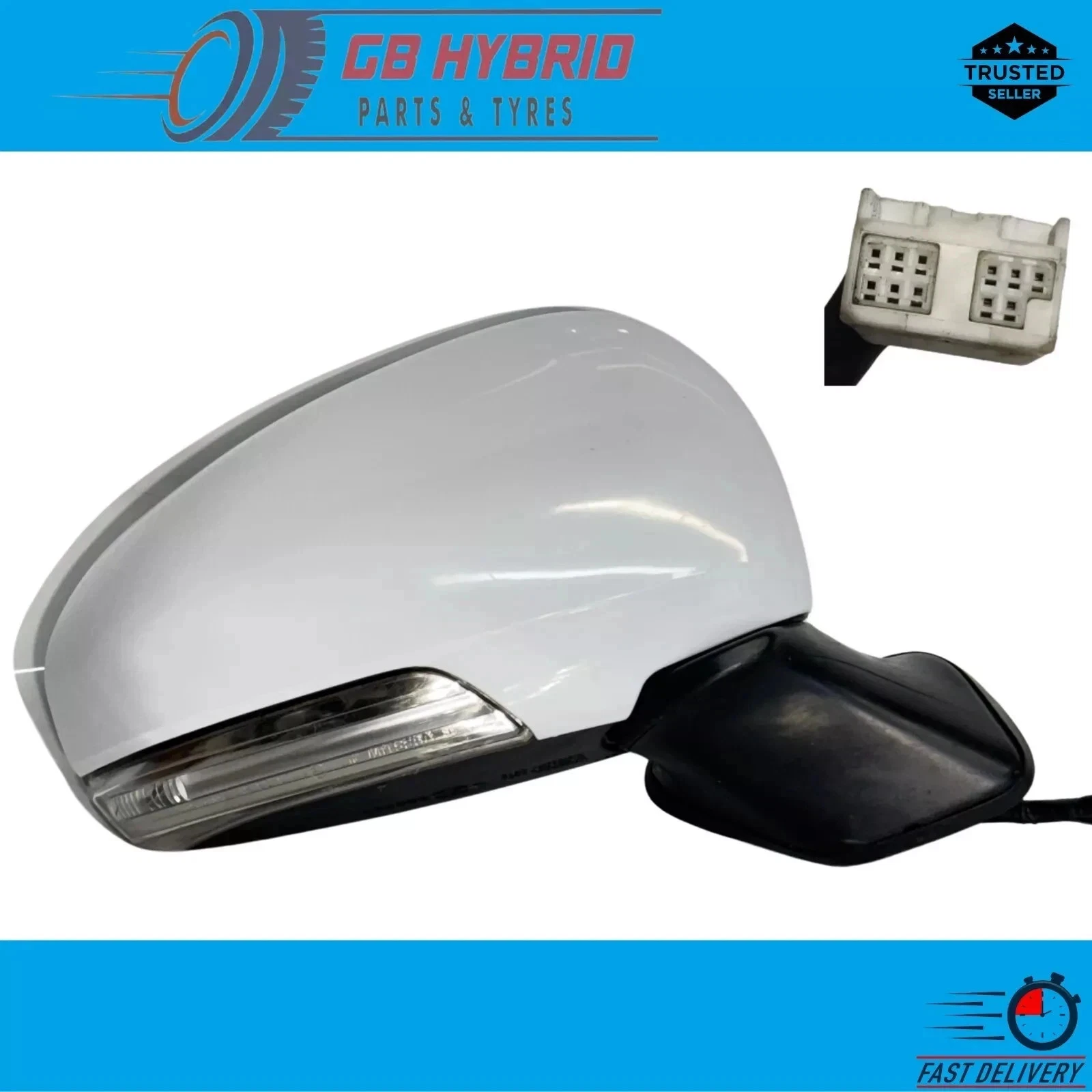 Genuine Toyota Prius 2012- 2015 Driver Side Mirror White Auto Fold UK MODEL ONLY