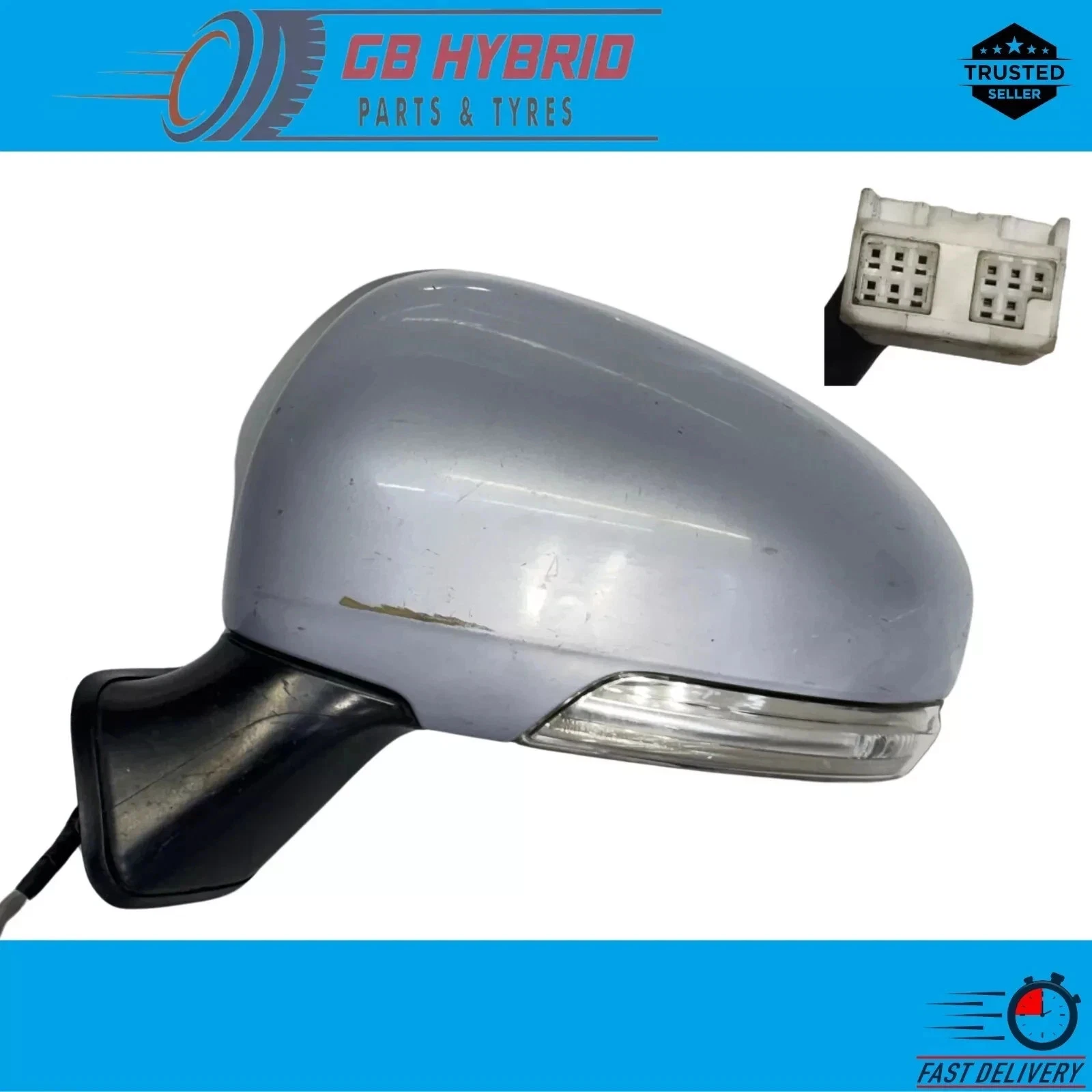 Genuine Toyota Prius 2012- 2015 Passenger Side Mirror Silver (UK MODEL)