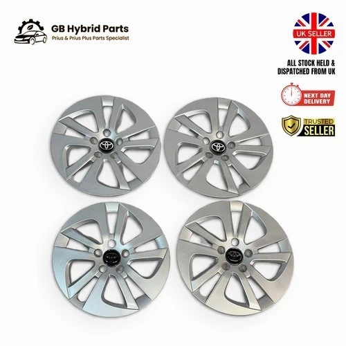 Set of 4 Toyota Prius 2016–2022 Silver Wheel Trim Covers | New