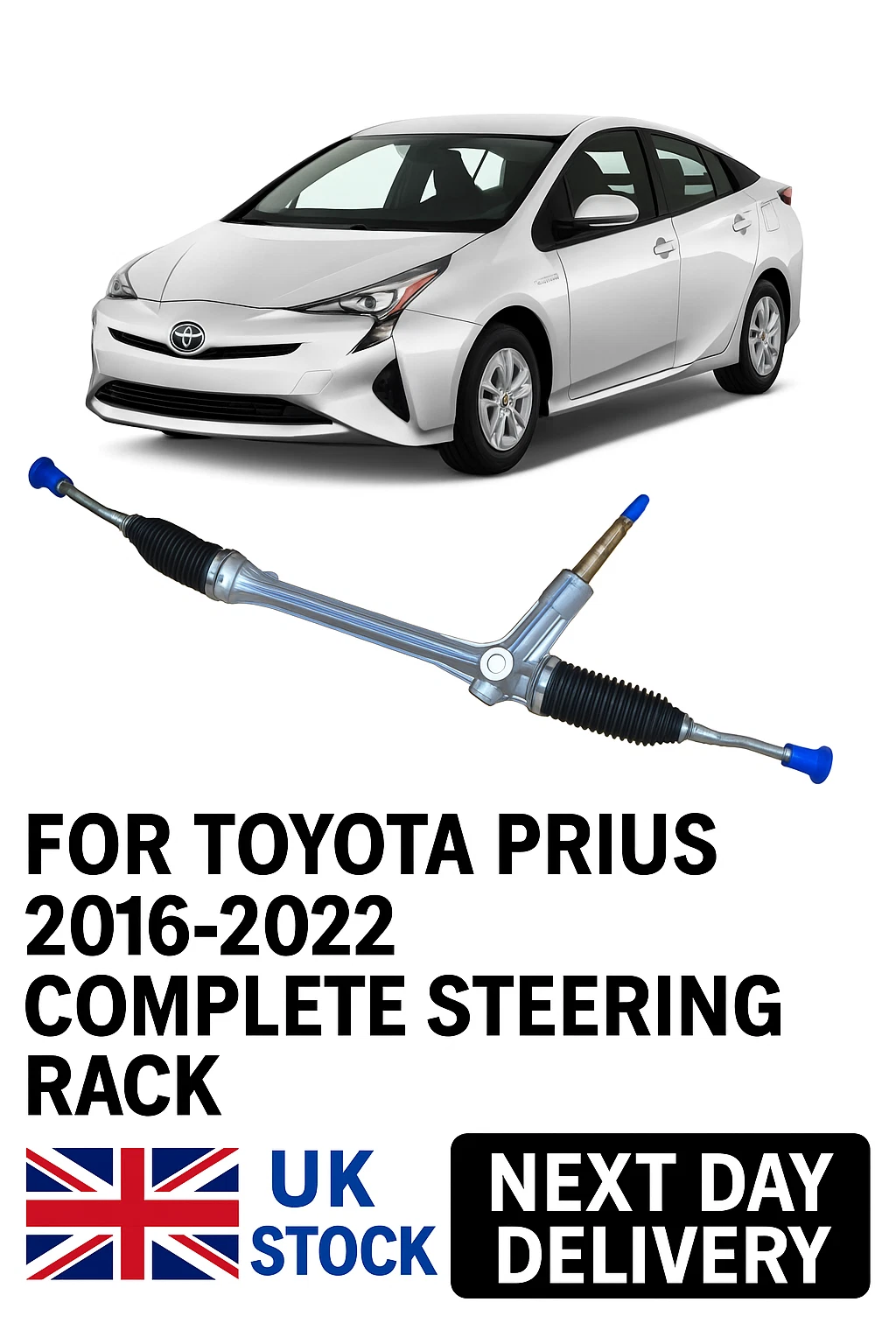 New Toyota Prius Hybrid 1.8L 2016-2022 Complete Steering Rack